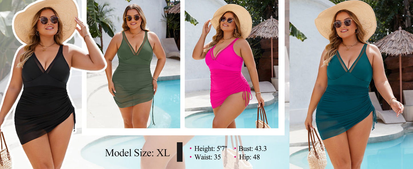 Hugmecurve® Slimming Mesh Sheer Sarong Wraps Bathing Suit