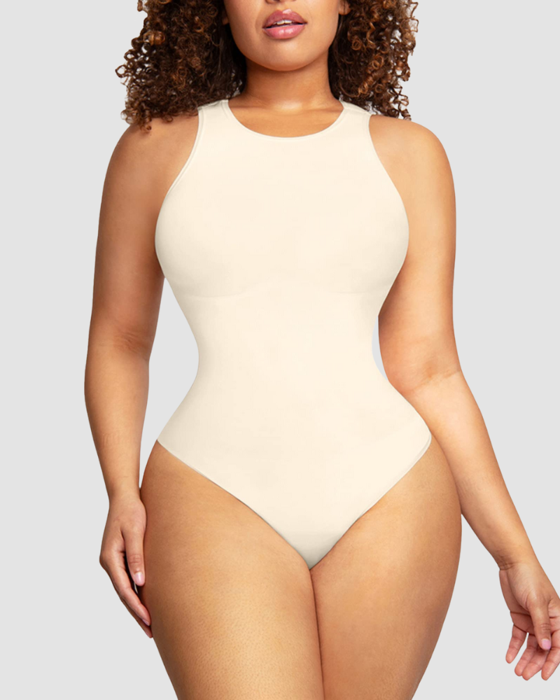 Hugmecurve® Crew Neck Sleeveless Sculpting Bodysuit Shapewear
