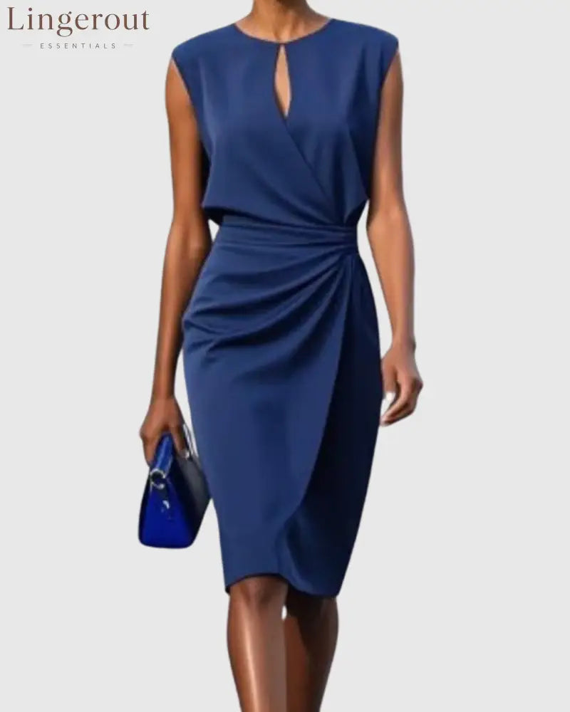 Elegant And Comfortable Dress For Every Occasion - Dark Blue / UK 8 (S)