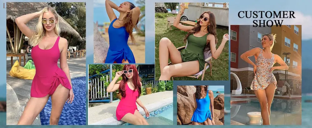 One Piece Tummy Control Tie Knot Swimsuits
