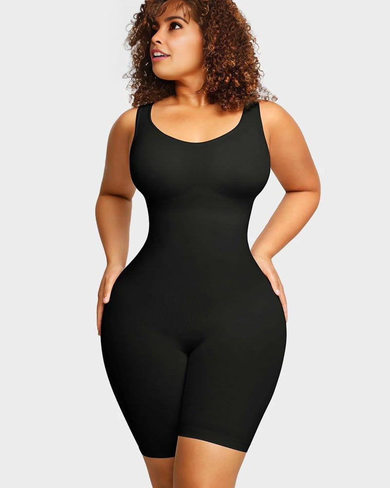 Hugmecurve® Seamless Sculpting Mid Thigh Bodysuit Shaper
