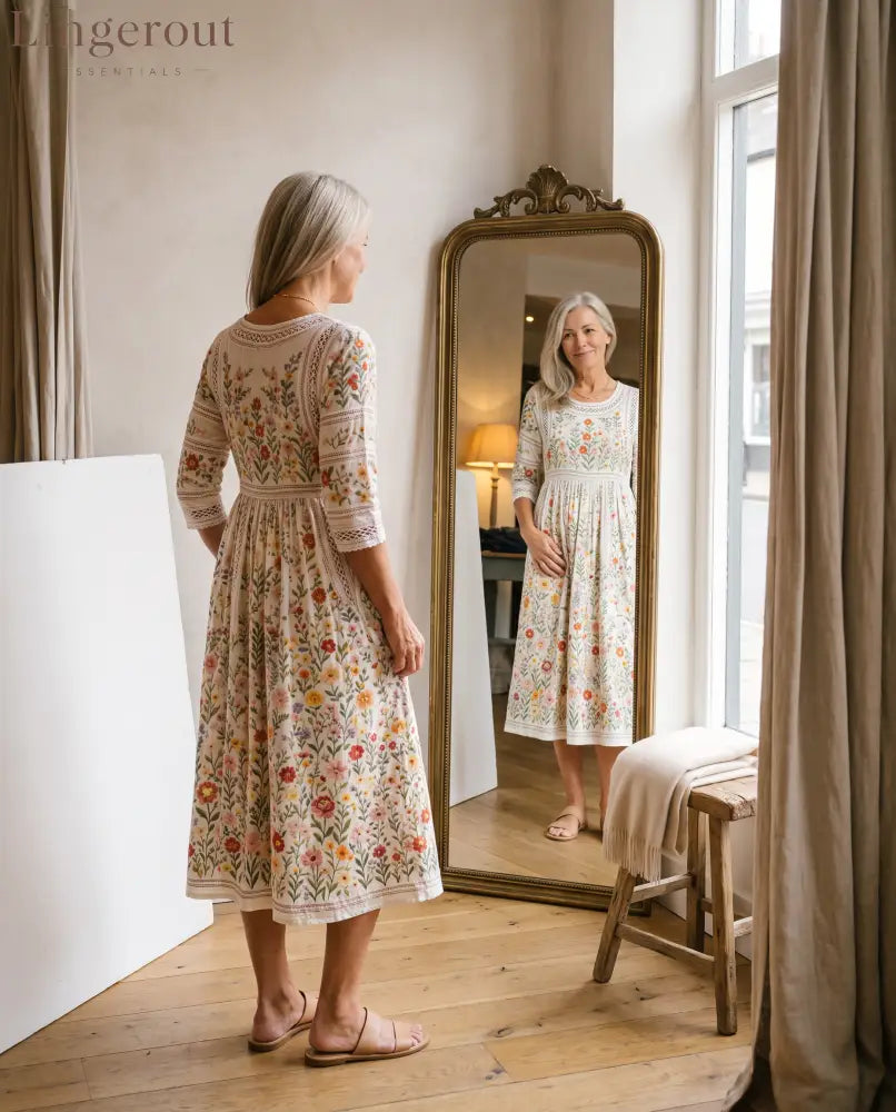 Wildflower Meadow Charm Midi Dress