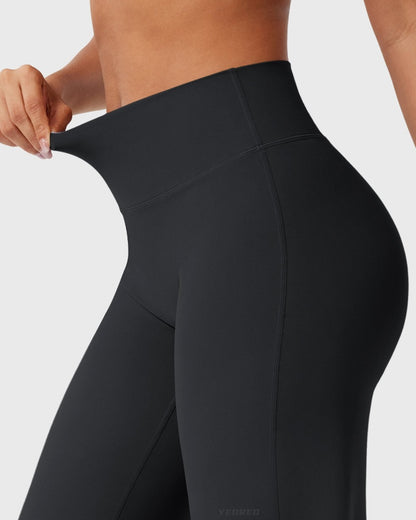 Hugmecurve Leggings High-Waist Straight-Leg No Front Seam Buttery Soft Gym Yoga Pants for Women Fitness Tights