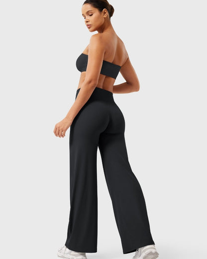 Hugmecurve Leggings High-Waist Straight-Leg No Front Seam Buttery Soft Gym Yoga Pants for Women Fitness Tights