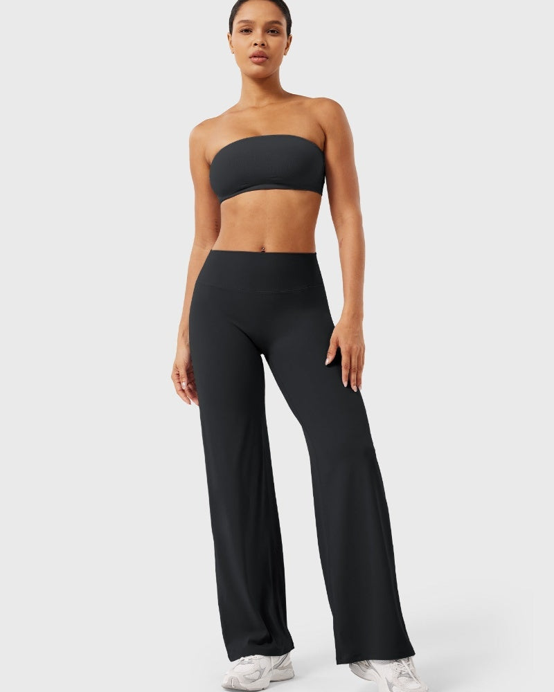 Hugmecurve Leggings High-Waist Straight-Leg No Front Seam Buttery Soft Gym Yoga Pants for Women Fitness Tights
