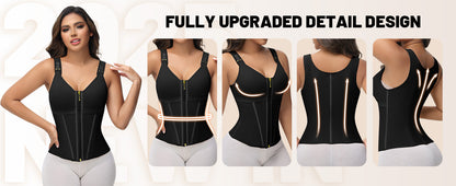 Extreme Latex Corset Waist Vest With Bra