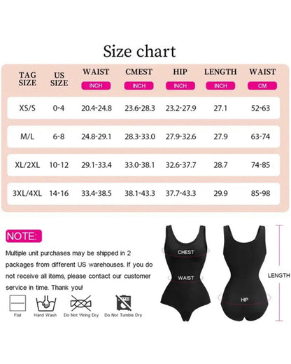 Hugmecurve® Smoothing Seamless Tank Top Bodysuit Tummy Control Shapewear