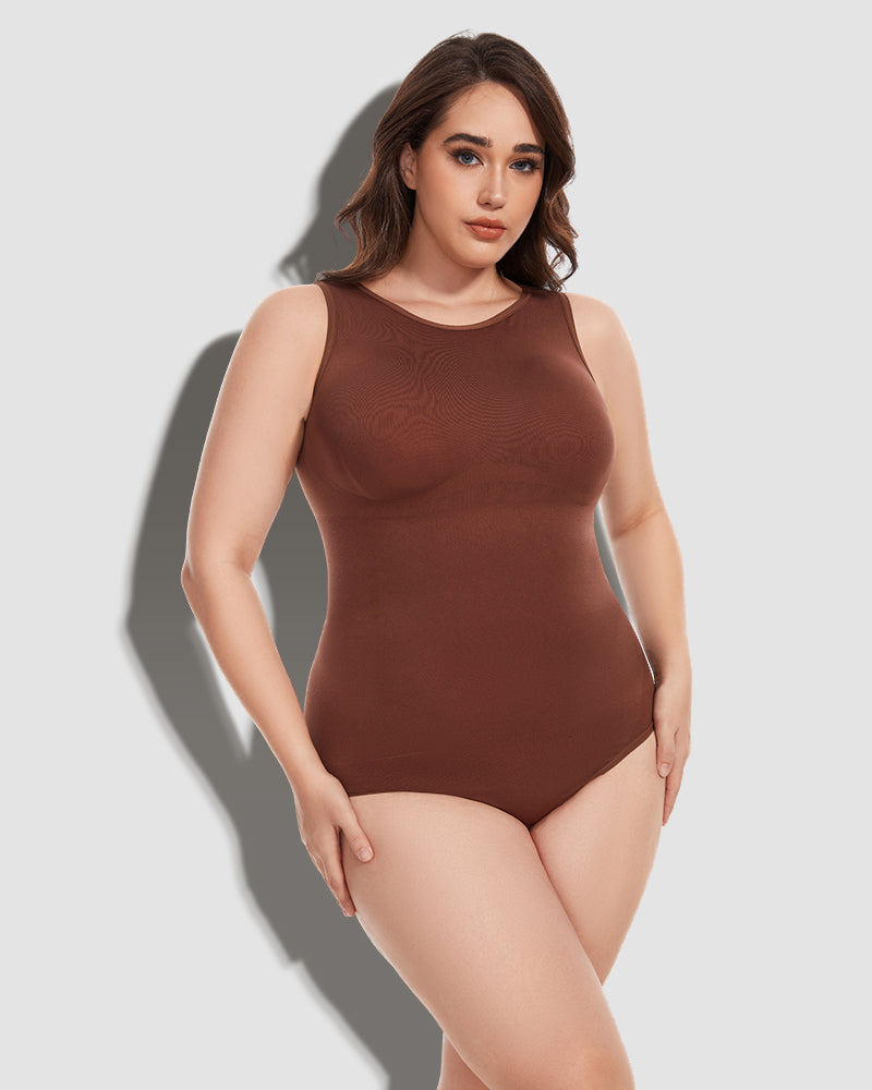 Hugmecurve® Crew Neck Sleeveless Sculpting Bodysuit Shapewear