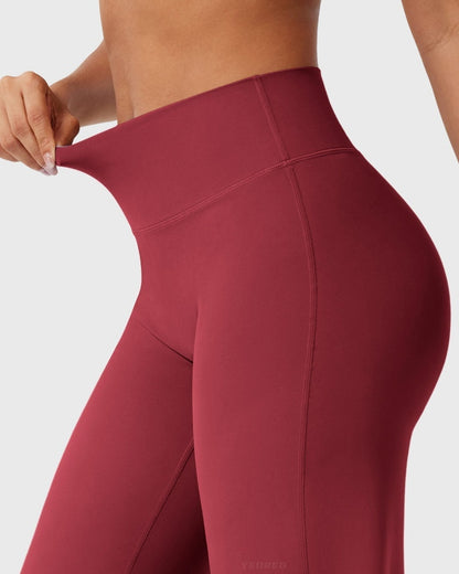 Hugmecurve Leggings High-Waist Straight-Leg No Front Seam Buttery Soft Gym Yoga Pants for Women Fitness Tights