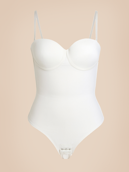 Back Lace-up Thong Seamless Shapewear Bodysuit