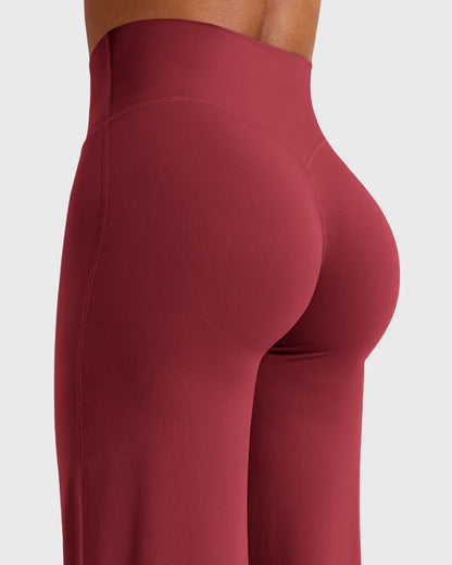 Hugmecurve Leggings High-Waist Straight-Leg No Front Seam Buttery Soft Gym Yoga Pants for Women Fitness Tights