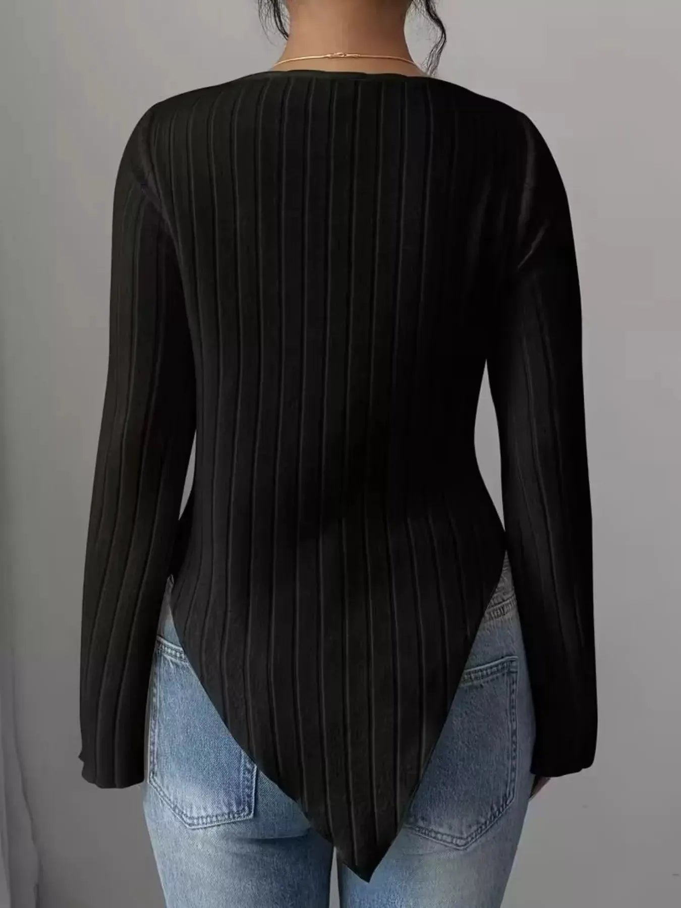 Cowl Neck Ribbed Knit Top | Partner Labels Selection
