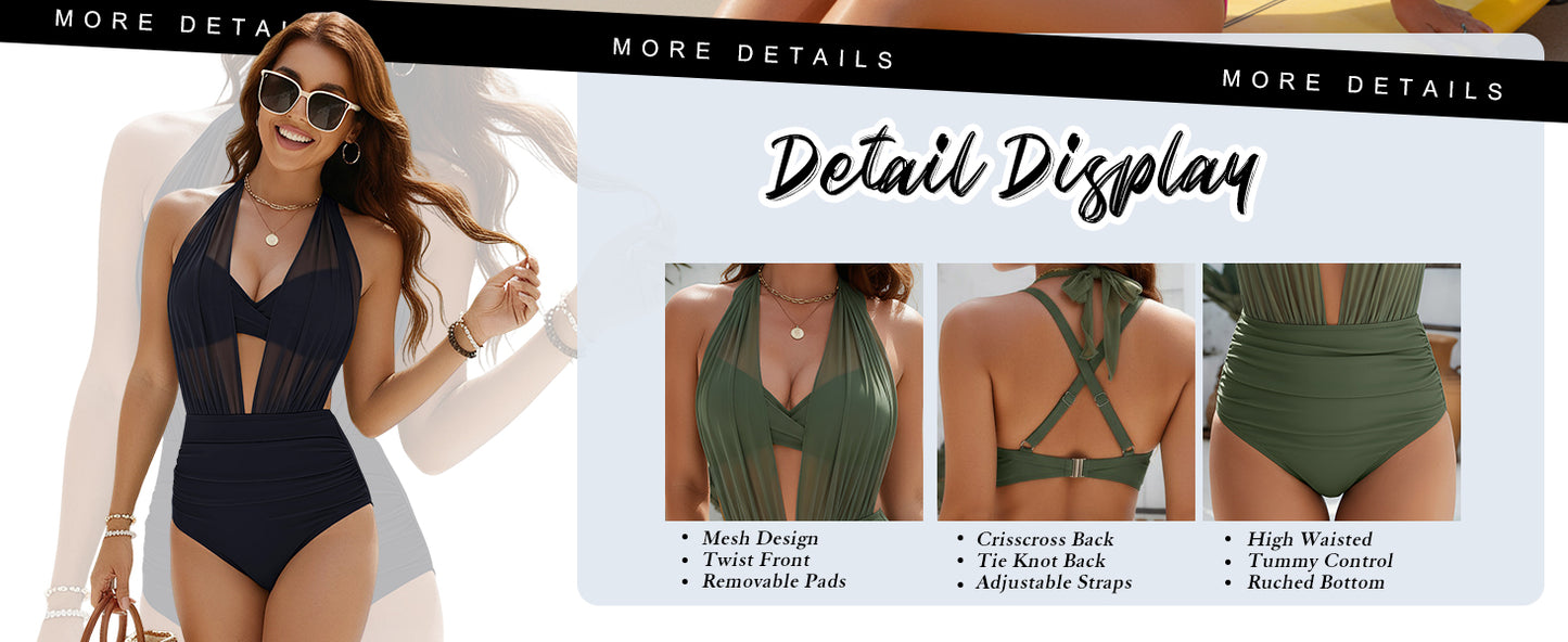 Jelly High Waisted Bikini Sets for Women Tummy Control Swimsuits 2 Piece