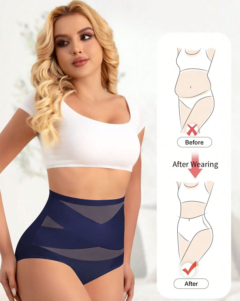 Hugmecurve® Cross high waist tummy control comfortable briefs