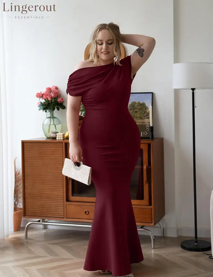 2025 Women’s Elegant Sleeveless Off Shoulder Bodycon Long Formal Party Evening Dress