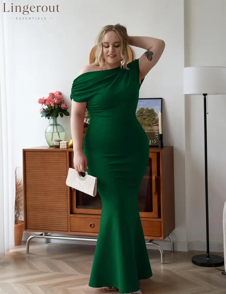 2025 Women’s Elegant Sleeveless Off Shoulder Bodycon Long Formal Party Evening Dress