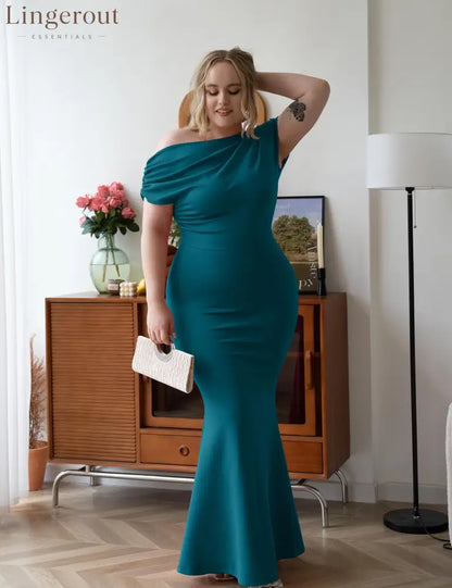 2025 Women’s Elegant Sleeveless Off Shoulder Bodycon Long Formal Party Evening Dress