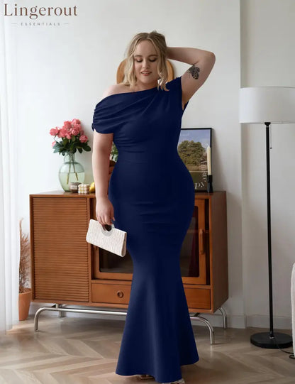 2025 Women’s Elegant Sleeveless Off Shoulder Bodycon Long Formal Party Evening Dress
