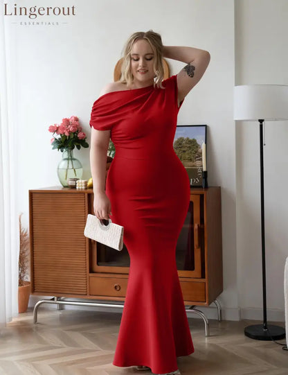 2025 Women’s Elegant Sleeveless Off Shoulder Bodycon Long Formal Party Evening Dress