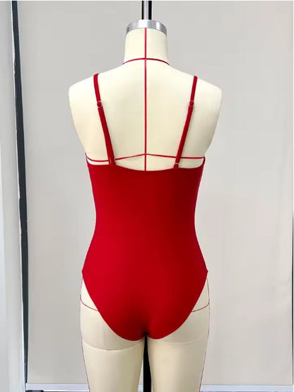 Hugmecurve  Flower Hollow One Piece Swimsuit and Skirt