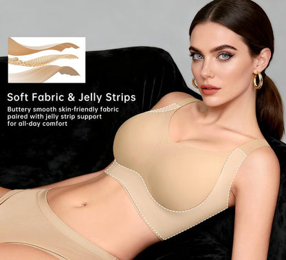 Hugmecurve Women Wireless Push Up Jelly Bra Supportive Seamless Bras