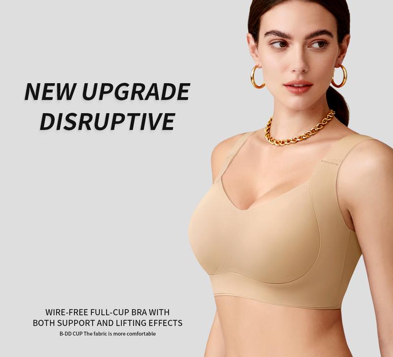 Hugmecurve Women Wireless Push Up Jelly Bra Supportive Seamless Bras