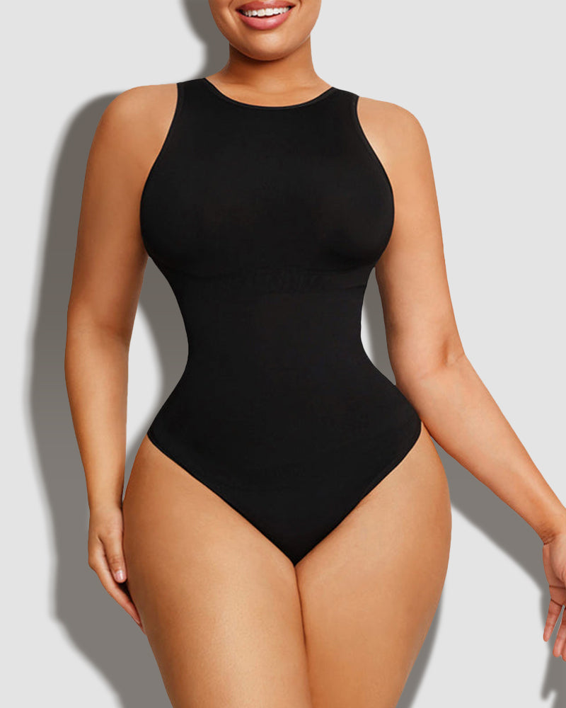 Hugmecurve® Crew Neck Sleeveless Sculpting Bodysuit Shapewear