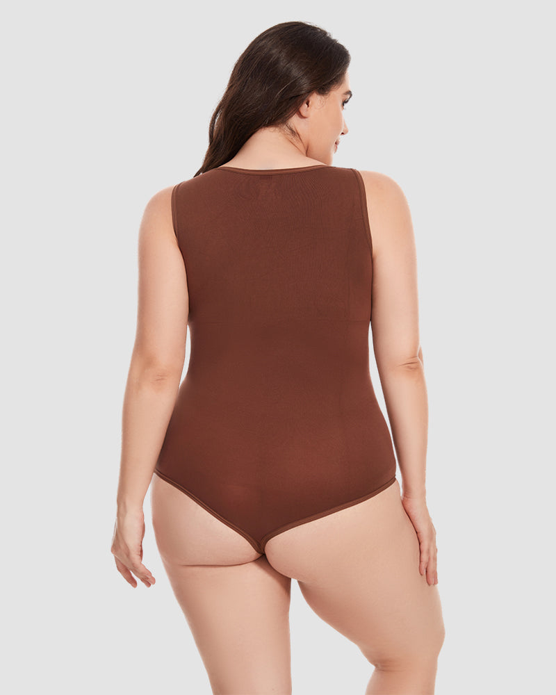 Hugmecurve® Crew Neck Sleeveless Sculpting Bodysuit Shapewear
