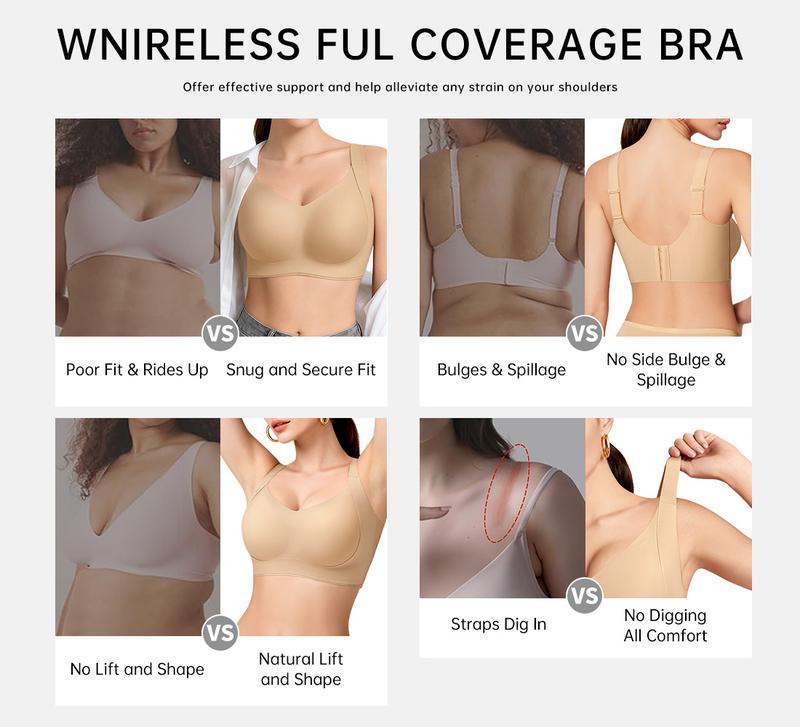 Hugmecurve Women Wireless Push Up Jelly Bra Supportive Seamless Bras