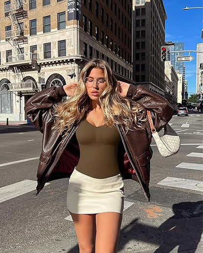 Hugmecurve® Seamless Long Sleeve V-Neck Sculpting Bodysuit