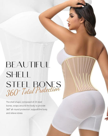 Hugmecurve® Curved Boned Waist Trainer High Compression Tiny Waist Corset