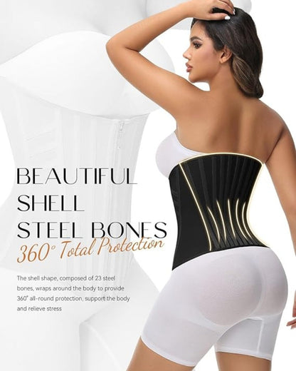 Hugmecurve® Curved Boned Waist Trainer High Compression Tiny Waist Corset