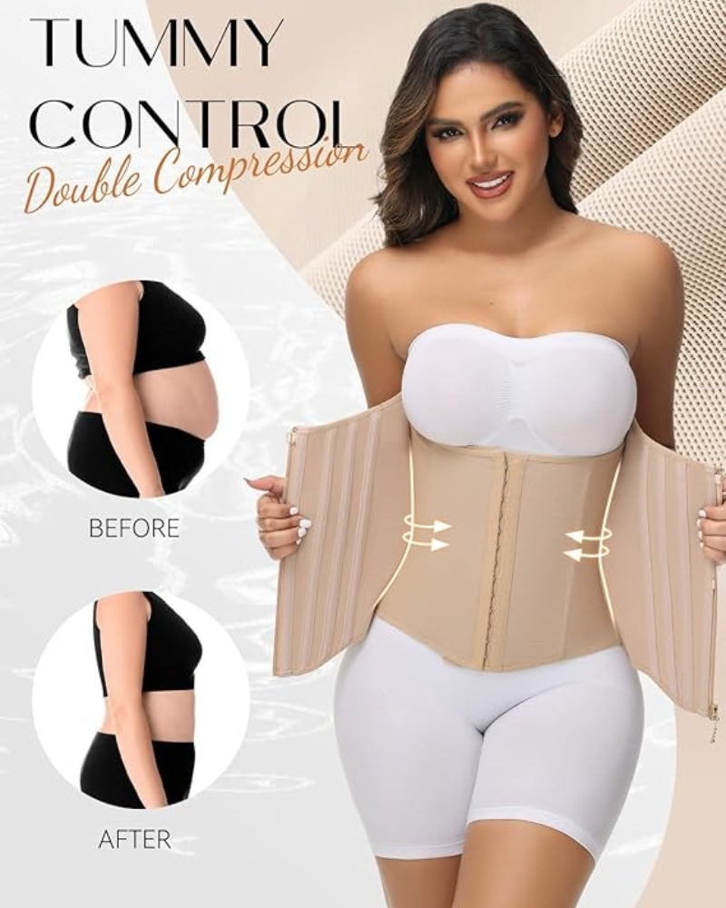 Hugmecurve® Curved Boned Waist Trainer High Compression Tiny Waist Corset