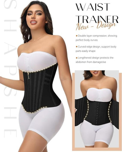 Hugmecurve® Curved Boned Waist Trainer High Compression Tiny Waist Corset