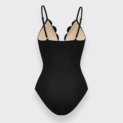 Hugmecurve  Flower Hollow One Piece Swimsuit and Skirt