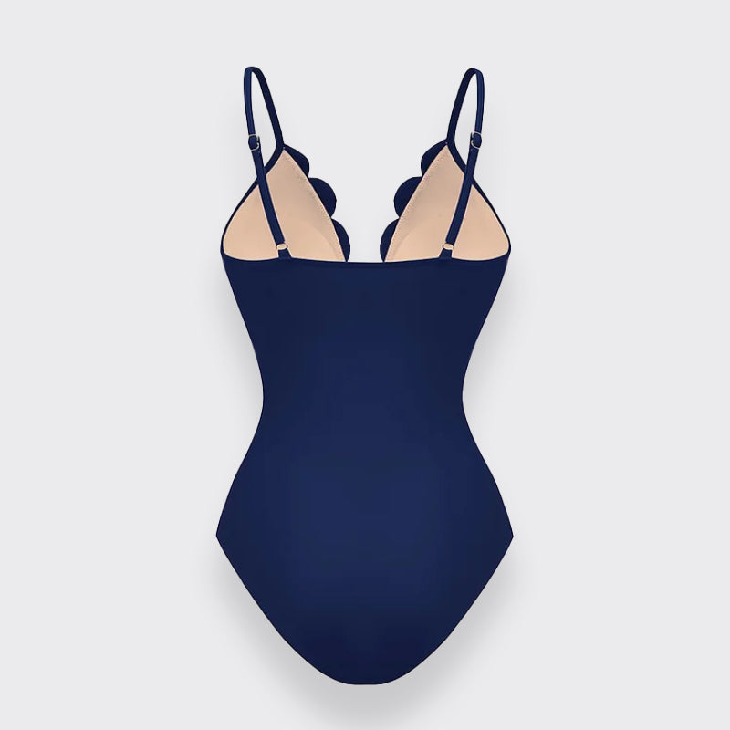 Hugmecurve  Flower Hollow One Piece Swimsuit and Skirt