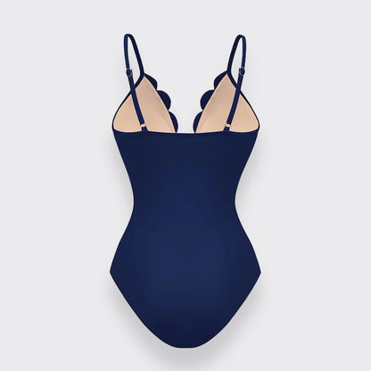 Hugmecurve  Flower Hollow One Piece Swimsuit and Skirt