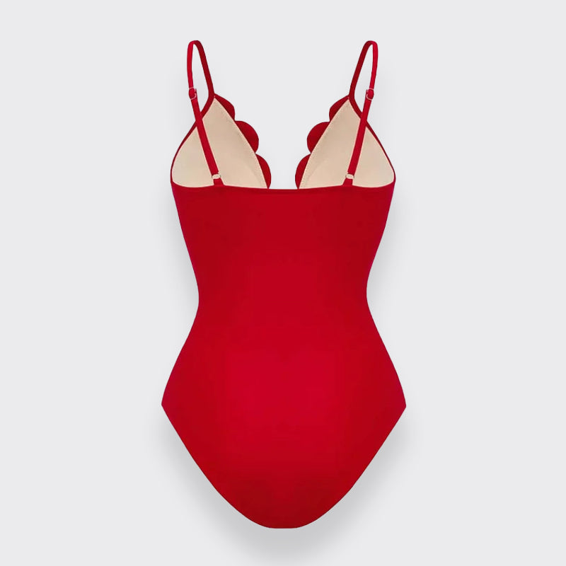Hugmecurve® Flower Hollow One Piece Swimsuit and Skirt