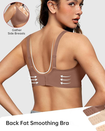 Hugmecurve Seamless Deep V Push-Up Wireless Bra