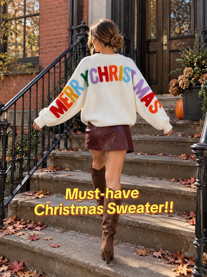 Merry Christmas Ho Ho Ho Knit Sweater