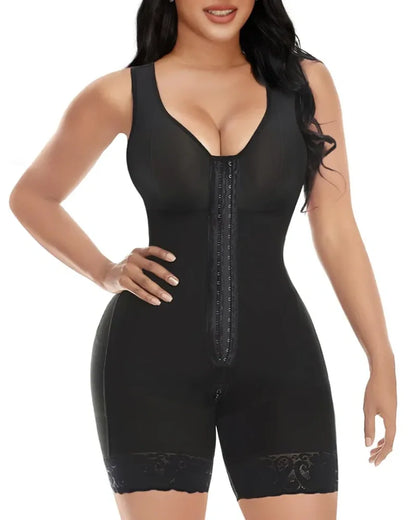 Hugmecurve® Fajas Colombianas Shapewear for Women Tummy Control Post Surgery Full Body Shaper Butt Lifter with Zipper Crotch