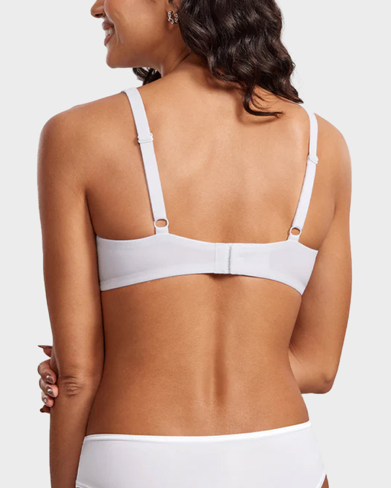 Hugmecurve Underwire Support Seamless Unlined Balconette Bra