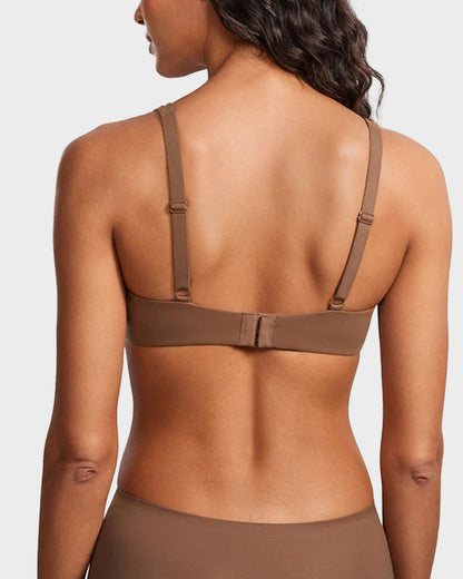 Hugmecurve Underwire Support Seamless Unlined Balconette Bra