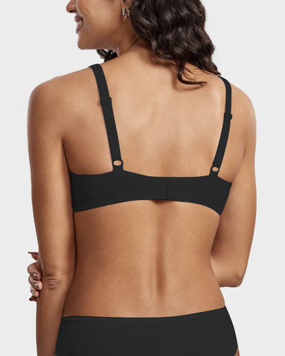Hugmecurve Underwire Support Seamless Unlined Balconette Bra