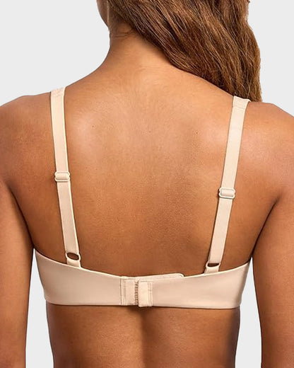 Hugmecurve Underwire Support Seamless Unlined Balconette Bra