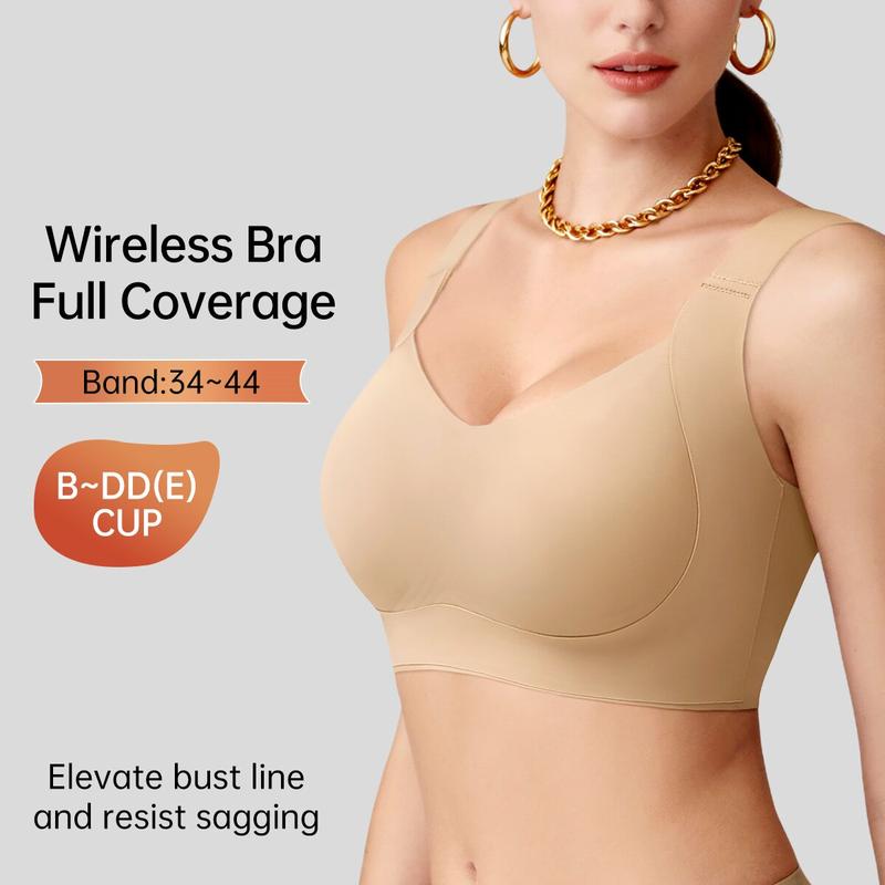 Hugmecurve Women Wireless Push Up Jelly Bra Supportive Seamless Bras