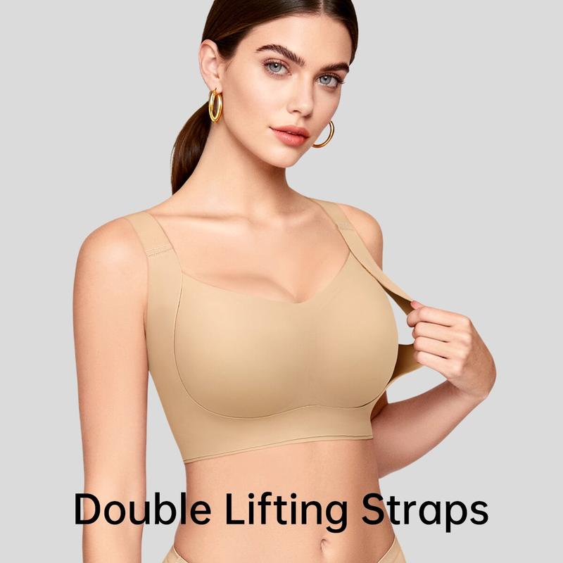 Hugmecurve Women Wireless Push Up Jelly Bra Supportive Seamless Bras