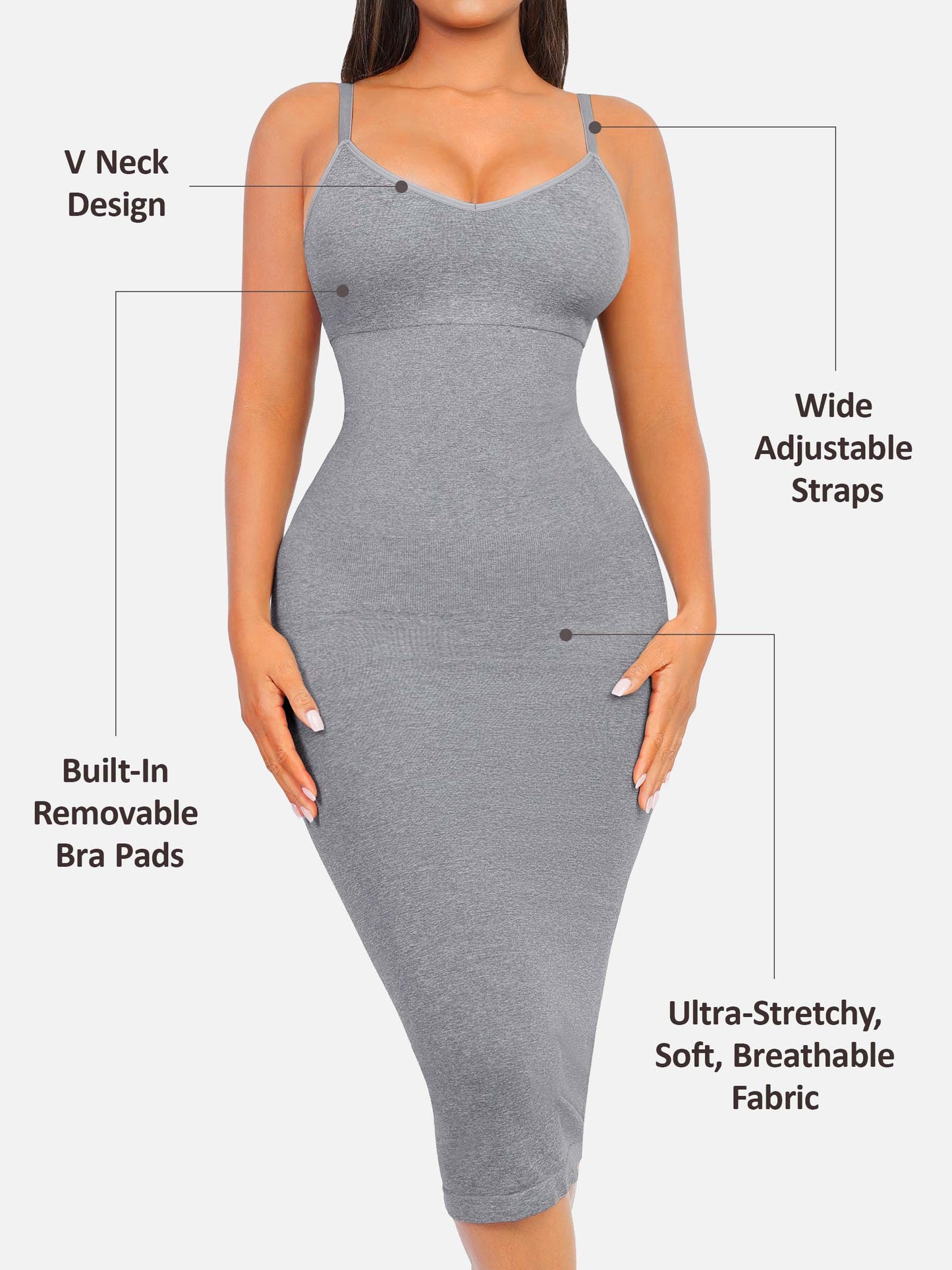 Seamless Midi Body Shaper Dress