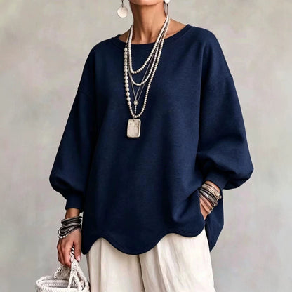 Oversized Sweatshirt With A Wavy Hem