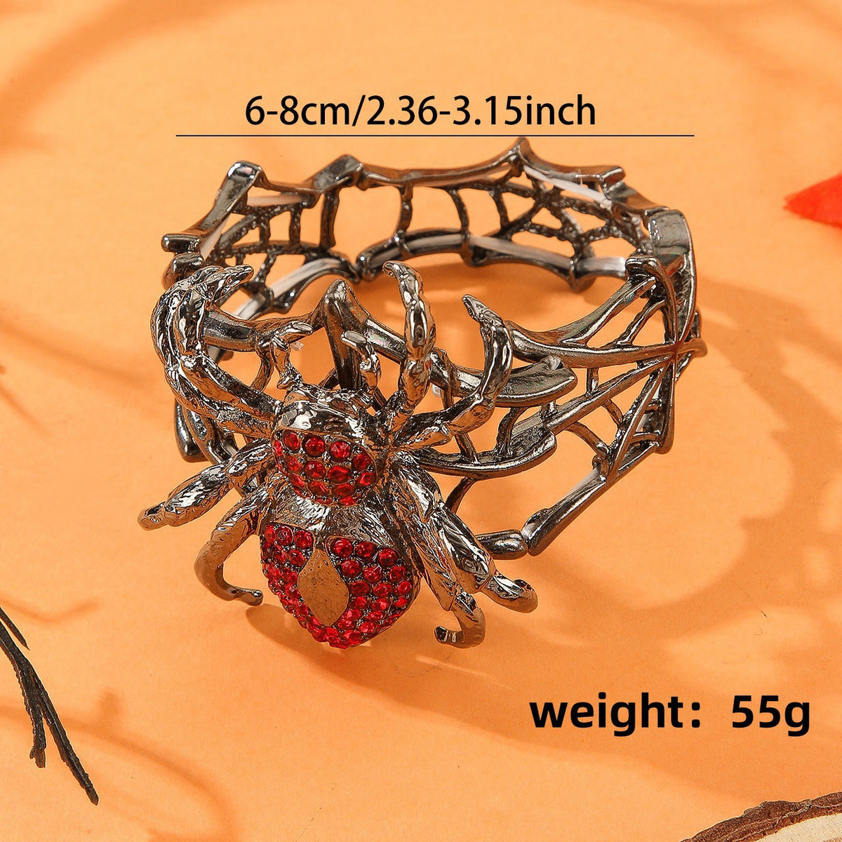 Multicolor Crystal Spider Web Cuff Bracelet - 2pcs Black– Save 20% 